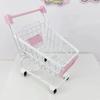 Hollow Shopping Cart Storage Metal Desktop Stationery Holder Portable Mini Storage Basket  Office
