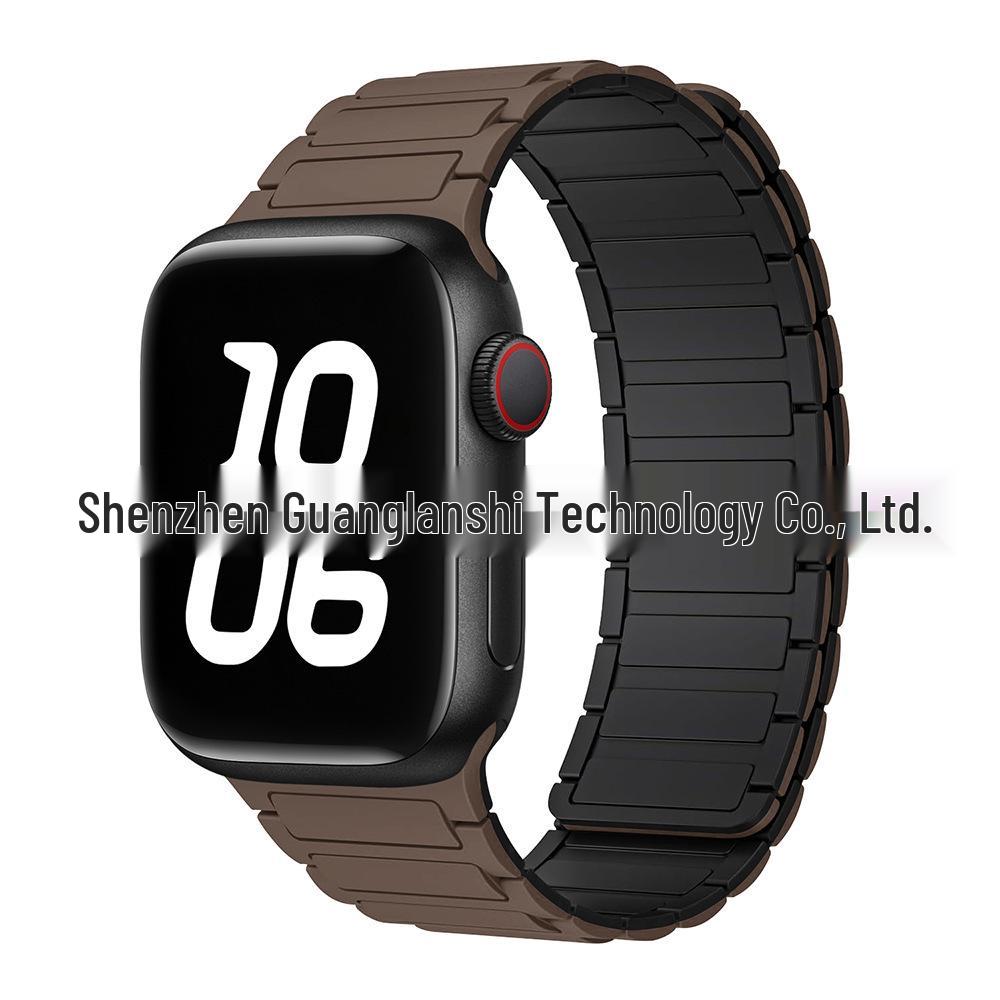 

«Силиконовый магнитный ремешок контрастного цвета для Apple Watch Series 5-9» 38/40/41/42mm