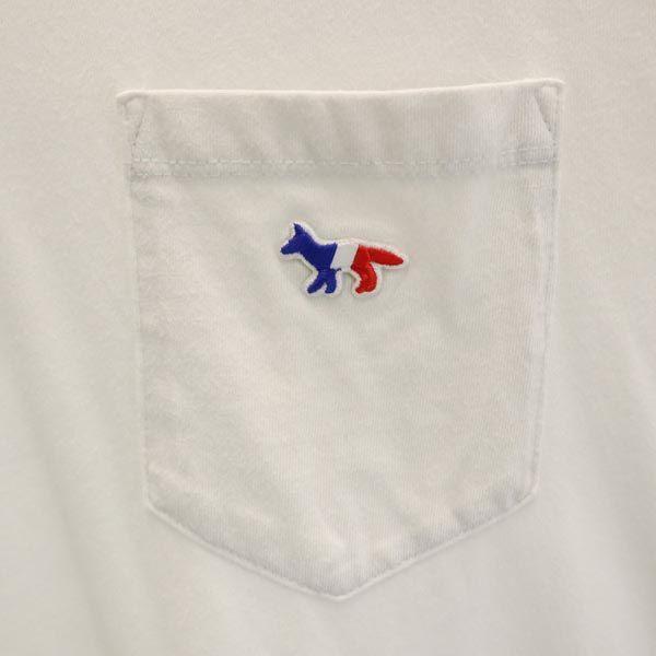 MAISON KITSUNE Logo embroidery Short sleeve T-shirt M Chest pocket Men's Used