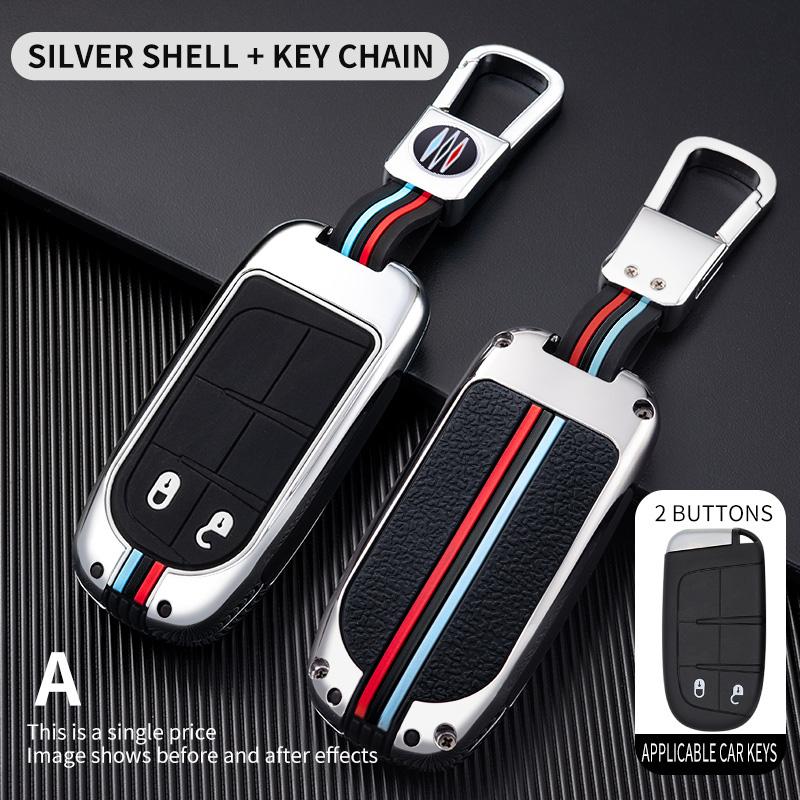 Metal Car Key Cover Case Fob for Jeep Renegade Compass Grand Cherokee for Chrysler 300C Wrangler Dodge Car Accessaries