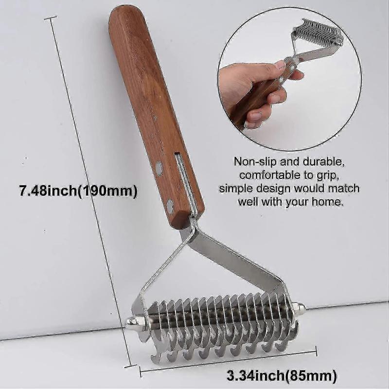 Coat King Brush Dogs And Cats, Pet Grooming Comb Detangling Rake Dramatically Reduces Hair Loss