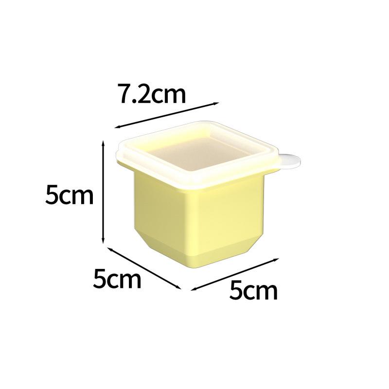 Popular Silicone Ice Cube Tray with Lid – 4 Large Slots & 15 Square Compartments for Soup or Food Storage
