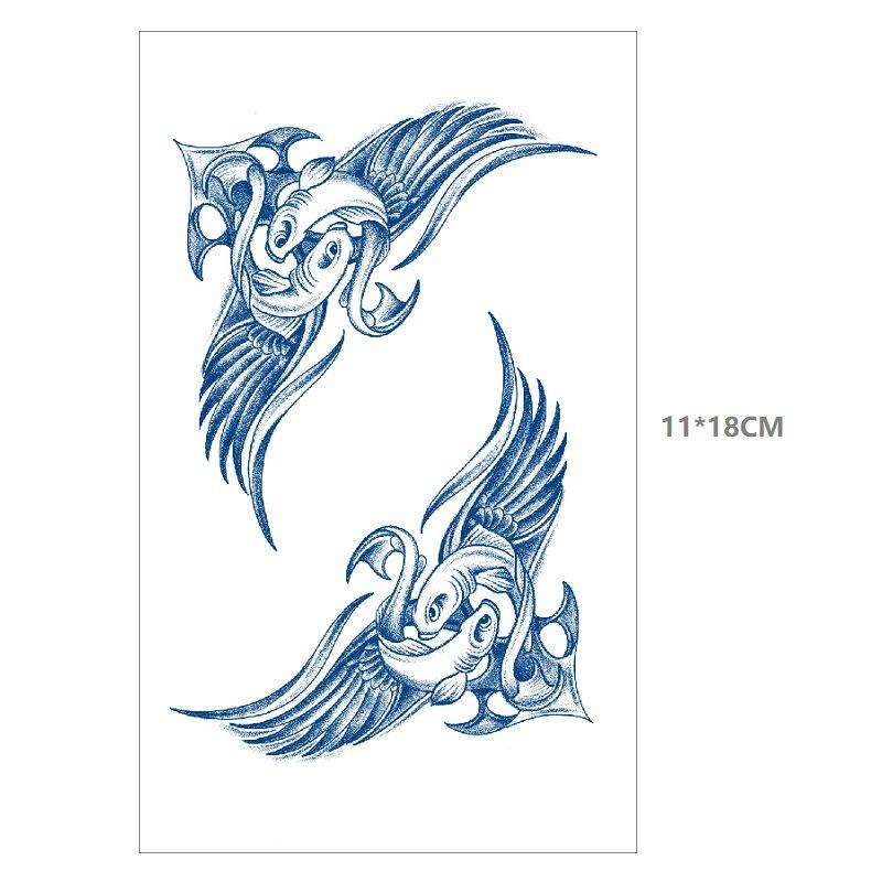 Emmy Herbal Gradual Change Water Transfer Simulation Can Not Wash Off Semi-Permanent Bow Deer Head Dream Catcher Tattoo Sticker