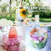Ice Molds, Ice Bucket, Ice Mold Wine Bottle Chiller, DIY Champagne Cocktails Clear Bucket Freezer Chiller, Any Floral or Fruits Decoration for Party,