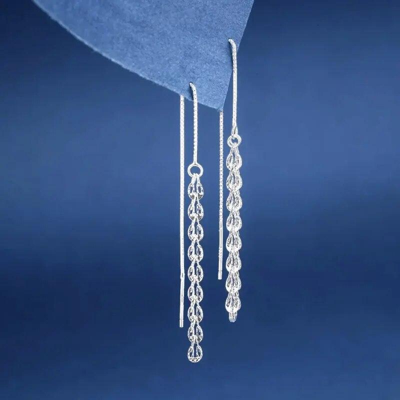 

Трендовые блестящие длинные серьги с кисточками, женские початки пшеницы, свадебные серьги-подвески, корейские ювелирные изделия, элегантные женские подарки