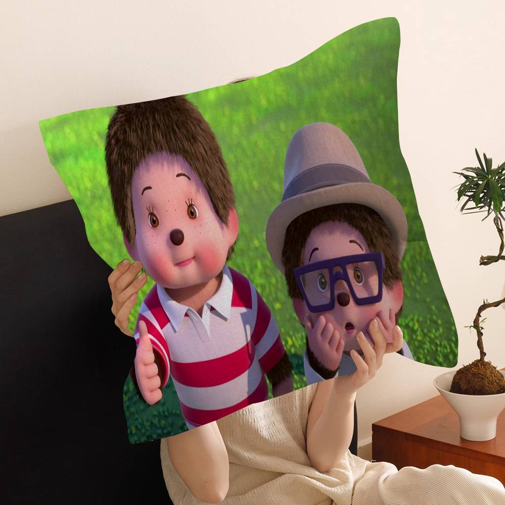 Cute M-monchhichis-s Maple Design Cushion Cover Happy Autumn Harvest decor Holiday Decorati Pillow Cover