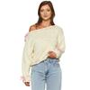 Maglione da Donna Girocollo Manica Lunga Lavorato a Maglia Top Monocolore Allacciatura Fiocco Vestibilità Comoda Vestibilità Maglieria Elastica