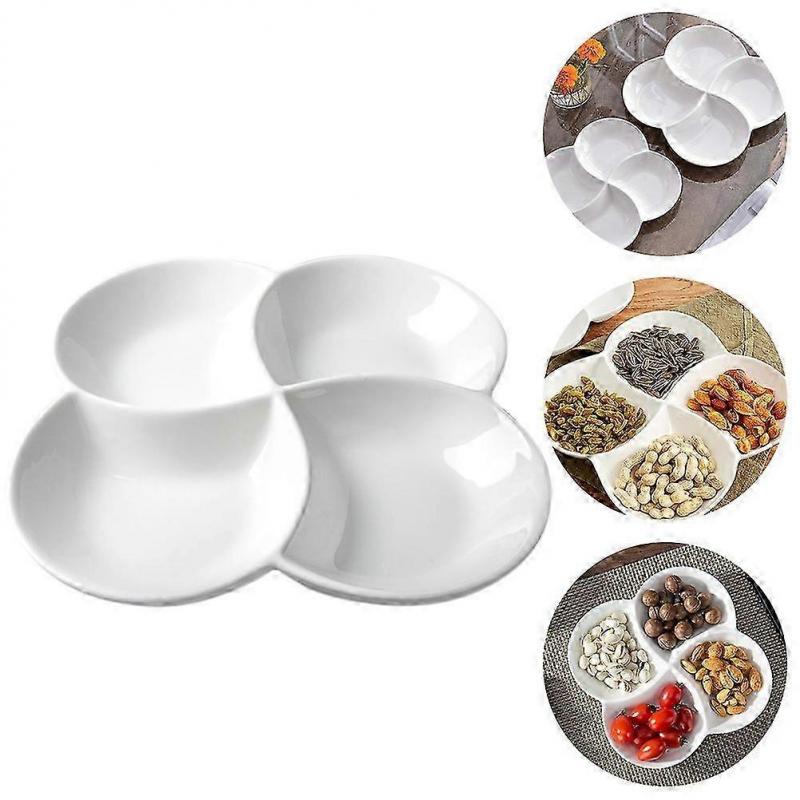 Hochzeitstischdeko Serviertablett Snack-Fruchthalter Vorspeisenplatte 26,6X26,6X3,4CM Weiß