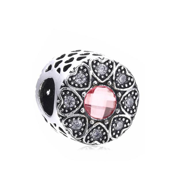 2pcs Colorful Crystal Charm Beads Fit Original Brand Charms Bracelets Necklaces Silver Color Women 'S Bracelet Diy Jewelry Making