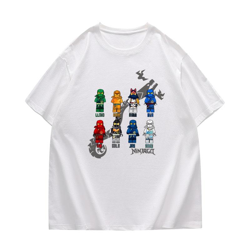 Kurzarm T-Shirt Kinder Sommer 2024 Neue Phantom Ninja Co-Branding Kleidung Jungen Baumwollkleidung