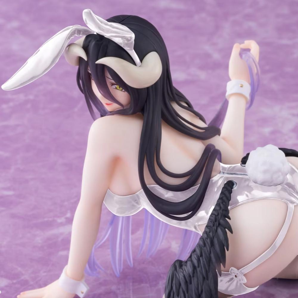 12CM Anime Overlord Albedo Figure Cute Table Pottery Bunny Girl Style Ver Kneeling Model Toy Doll Action Figure
