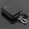 Genuine Leather Key Case Zipper Key Cover Car Accessories Tools for Skoda RS Rapid Yeti Karoq Vision Octavia Kodiaq Kamiq Fabia  BI7