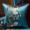 New Chinese-style Throw Pillows with Bird and Flower Embroidery Redwood Sofa Cushion Cover Large Cushion for Living Room Bed