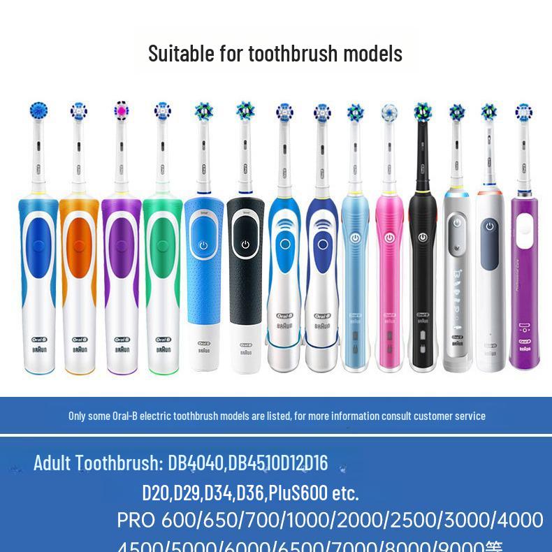 Совместимые сменные насадки для электрической зубной щетки Oral-B: D100/3709, Круглая головка, D12/D16.