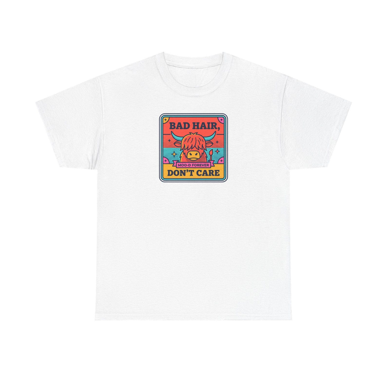 Bad Hair Don t Care T-Shirt | Funny Retro Skull Tee | Humor Graphic Shirt | Gift for Hair Lovers 4XL
