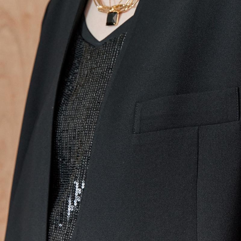 Maxza Wide Pleats Collarless Tailored Jacket Zb10qj300on