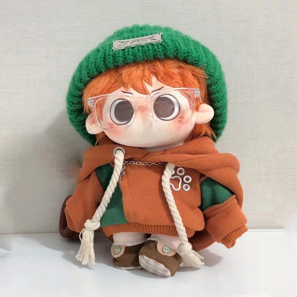 Stuffed 20cm Cotton Doll Dress-up Clothing Handsome Sports Hoodies Sets Black Purple Red Hooded Sweatershirts Gift Toys for Kids