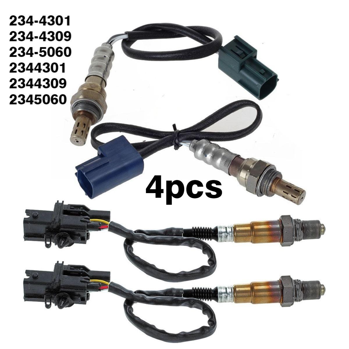 Oxygen sensor fit for nissan 234-4301 234-4309 234-5060, set of 4 pcs (2 front,2 rear) 2344301, 2344309, 2345060