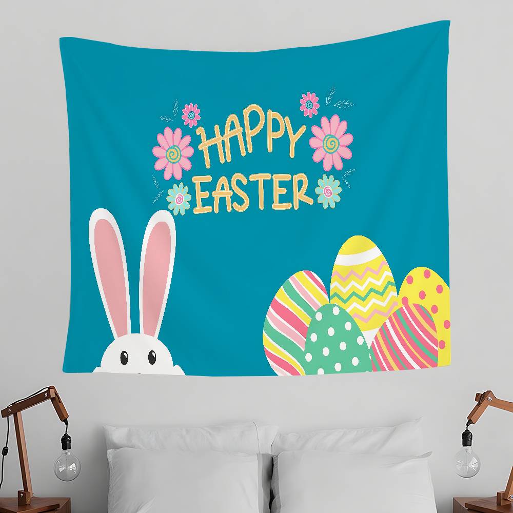 Easter Bunny Tapestry Wall Hanging Tapestry Art Deco Blanket Curtain Hanging At Home Bedroom Living Room Decor