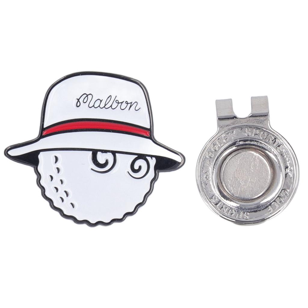 Golfballmarker-Hutclips, abnehmbar, magnetisch, rostfrei, Marker-Hutclip für Damen, Herren und Erwachsene, Weiß