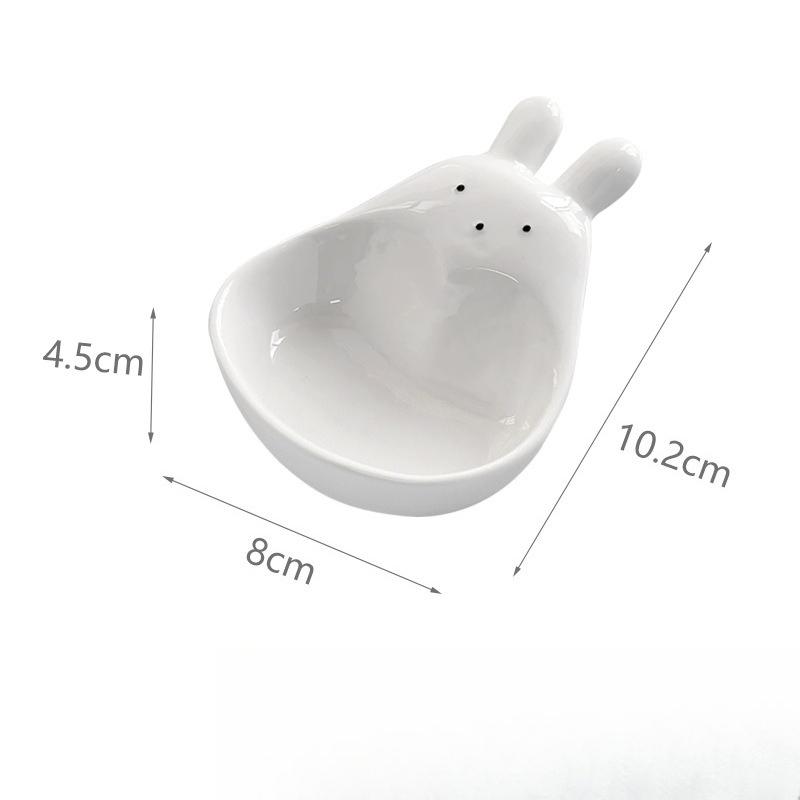 1pc Dip Dish Creative Cartoon Little White Rabbit Home Seasoning Vinegar Tomato Sauce Snack Oil Vinegar Dish