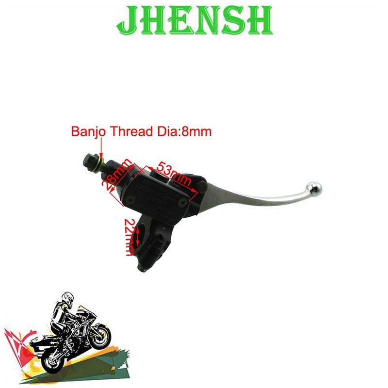 

JHENSH 8mm Banjo Front Right Hydraulic Brake Master Cylinder For Pit Dirt Bike ATV