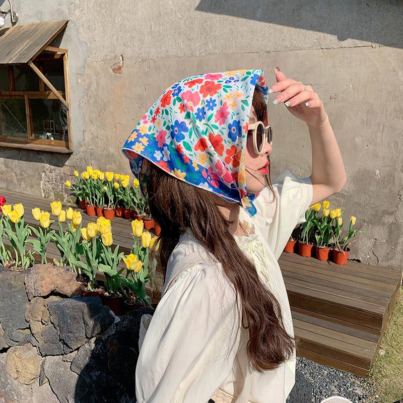 Fashionable And Casual Scarf Women S Artistic Spring Summer Decorative Headscarf
