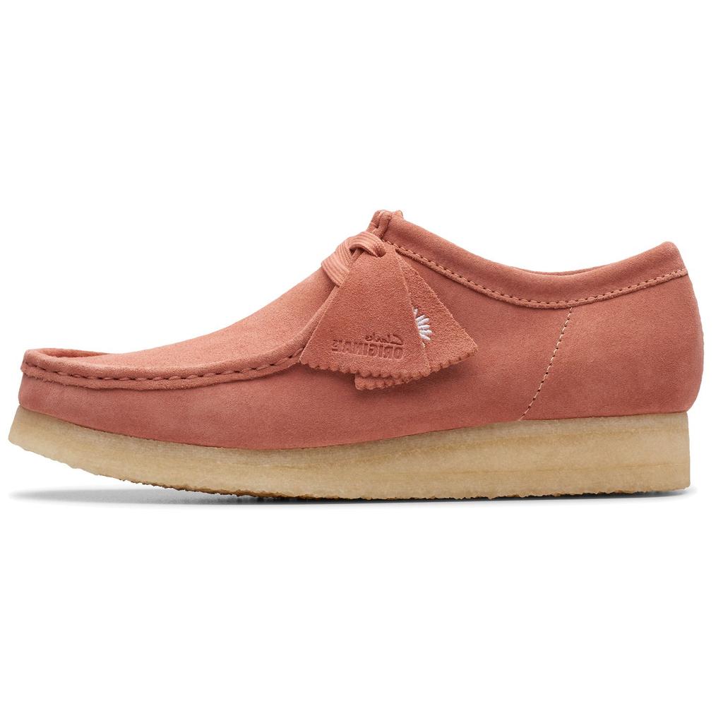 Clarks Two-Layer Cowhide Fashion Retro Low-Top Casual Shoes Men sneakers Red 261765477