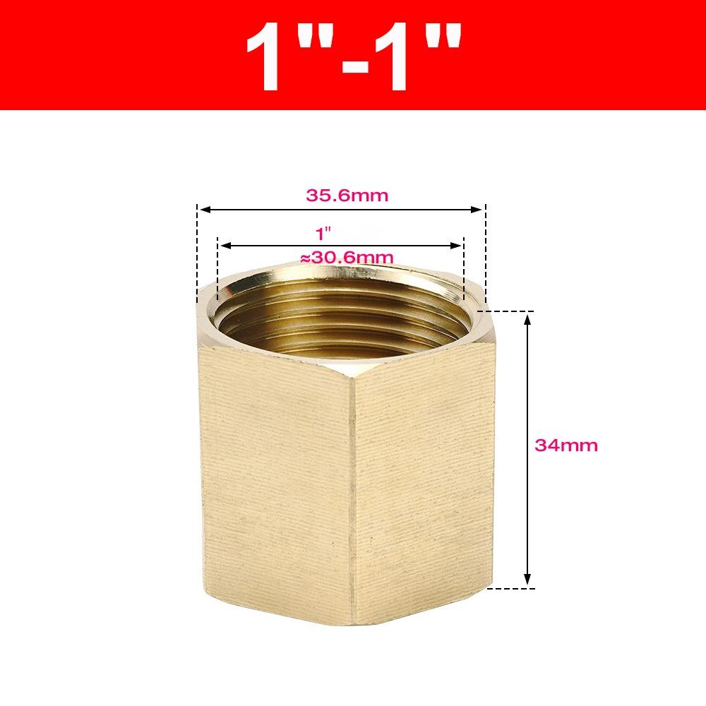 Hex Shape Brass Pipe Fitting BSP Female Thread Hose Adapter Durable Hex Coupling Connector