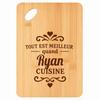 Planche À Découper / Plateau Apéro - PLANETEE - Meilleur Quand Ryan - Bambou 30x20x1 Cm - Trou 24 Mm - Multiusage