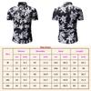 Mens Hawaii Floral Casual Shirt Short Sleeve Luxury Slim Fit Dress Tops Shirts