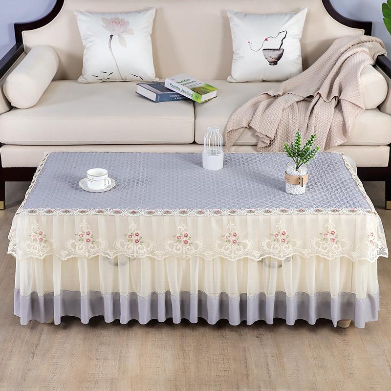 Modern Simple Household Tablecloth Processing Cotton And Linen Fabric Rectangular Peach Skin Velvet Table Cloth Coffee Table Cloth