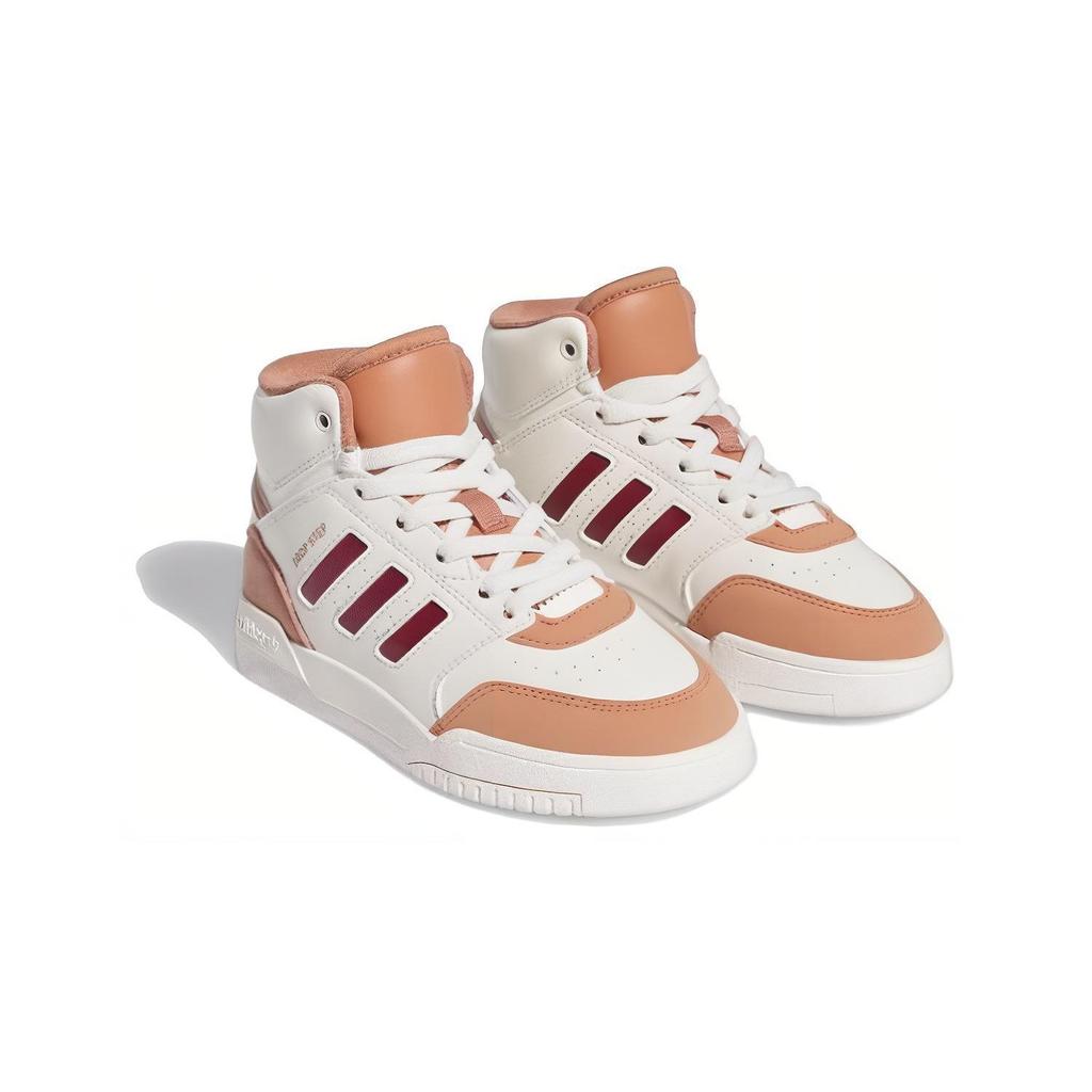 Adidas Originals Drop Step Comfortable Versatile Shock Absorbing Durable High Top Kids Skate Shoes Kids Skate Shoes White IG1478