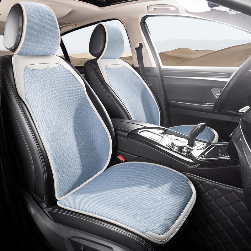 Linen Car Seat  Cushion Four Seasons General Purpose Separate Single Seat Cover for Most Cars  Comfortable and Durable