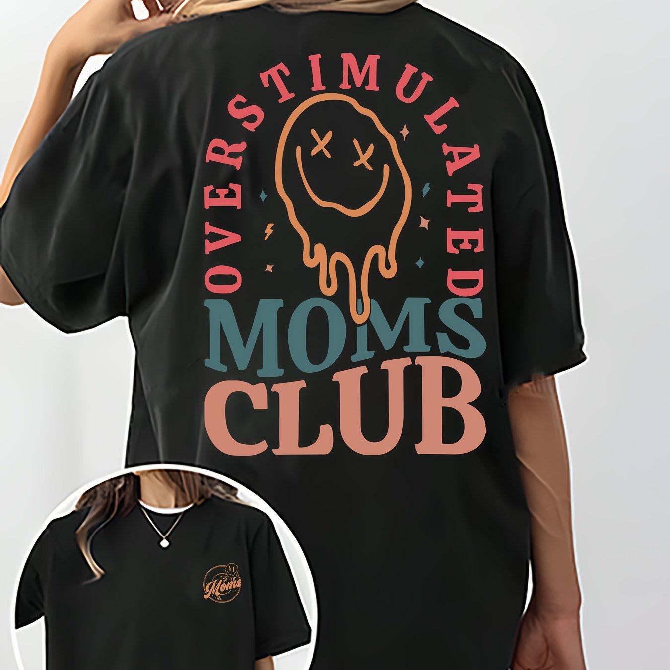 Womens Short Sleeve Crew Neck TShirt with AZ Alphabet Letter Print S