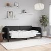 Vidaxl Sofa With Sleeping Function, Black, 90X200 Cm, Upholstered In Fabric
