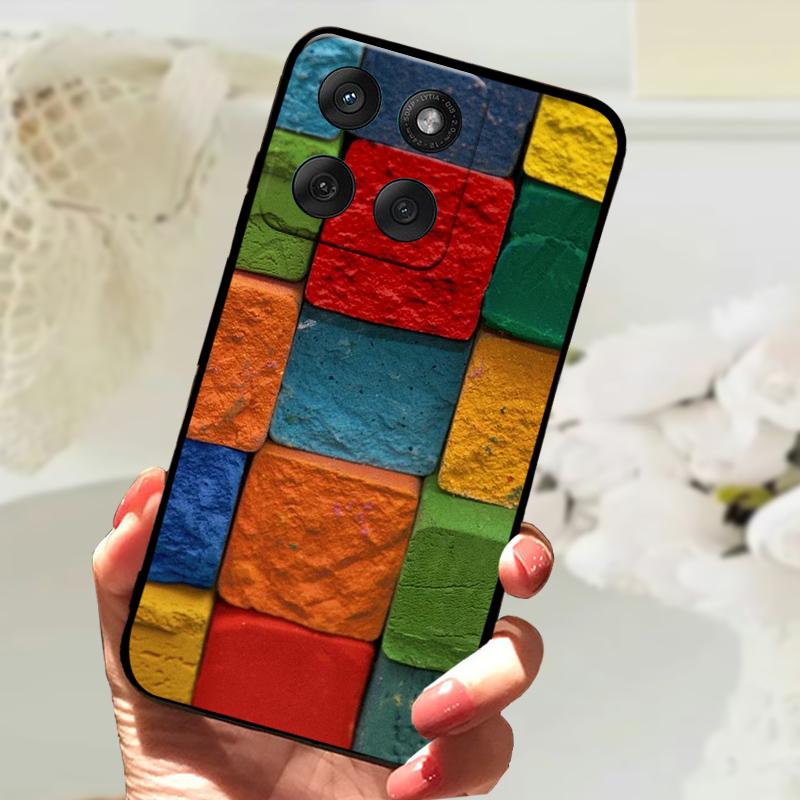 Modne Etui Dla Motorola Edge 60 Fusion 5G Odporny na Wstrząsy Zderzak Miękkie Pokrowiec na Telefon Dla Moto Edge60 Fusion Silikonowe Ochronne Etui