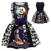 The Nightmare Before Christmas Halloween Girl Dress With Cartoon Pattern And Accessories For Kids
