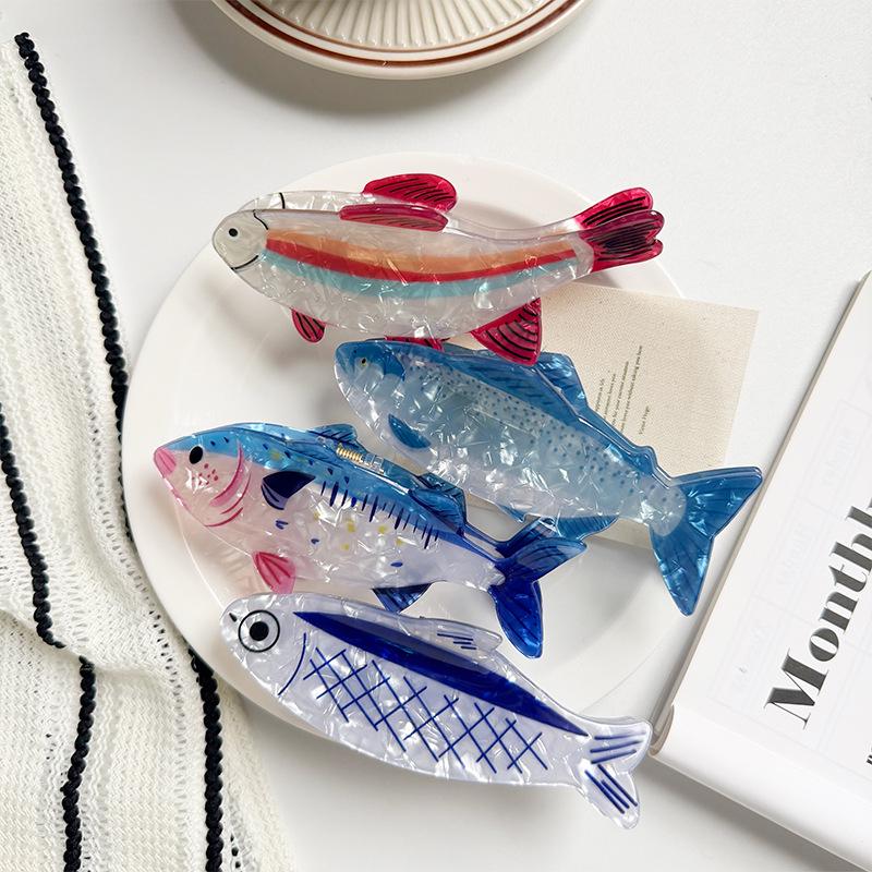 Pinza de Garra para Sardinas de Gama Alta Estilo Coreano: Lindo y Dulce Accesorio Francés para el Cabello para Mujeres