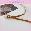 Womens Casual Leather Belt With Silver Pin Buckle For Dresses And Pants