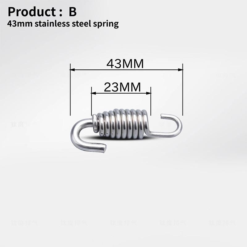43mm-85mm Stainless Steel Rotatable Motorcycle Exhaust Spring Hooks For Front/Middle Link Pipe Muffler