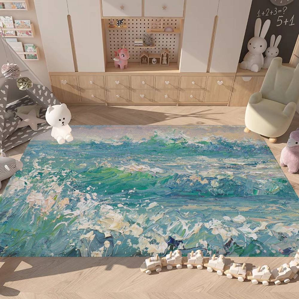 Art Category World Famous Painting Bathroom Mat Kids Room Bedroom Decoration Balcony Anti-Slip Doormat Living Room Welcome Rug