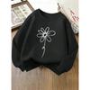 European Sizes Kids' Crewneck Sweatshirt - White Daisy On Teal Background , Sportswear And Casual Wear, Soft And Comfortable, Clothing, Teenagers