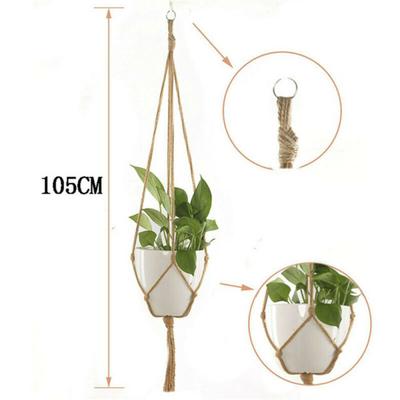 Pot Pocket Plant Holders Plant Holders 6 Piece Top Basket Vintage Flower Garden Hanger Hemp Rope Macrame Plant