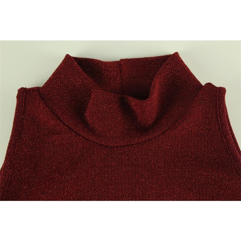 Women's Fashion Halter Sleeveless Flash Slim Dress Solid Color Dinner Dress