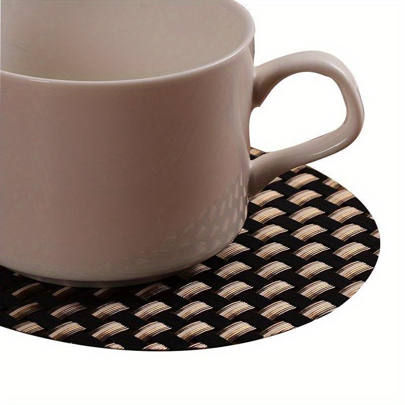1PC PVC tkane podstawki do kubków restauracyjnych podkładka izolacyjna izolacja cieplna wody antypoślizgowa mata stołowa