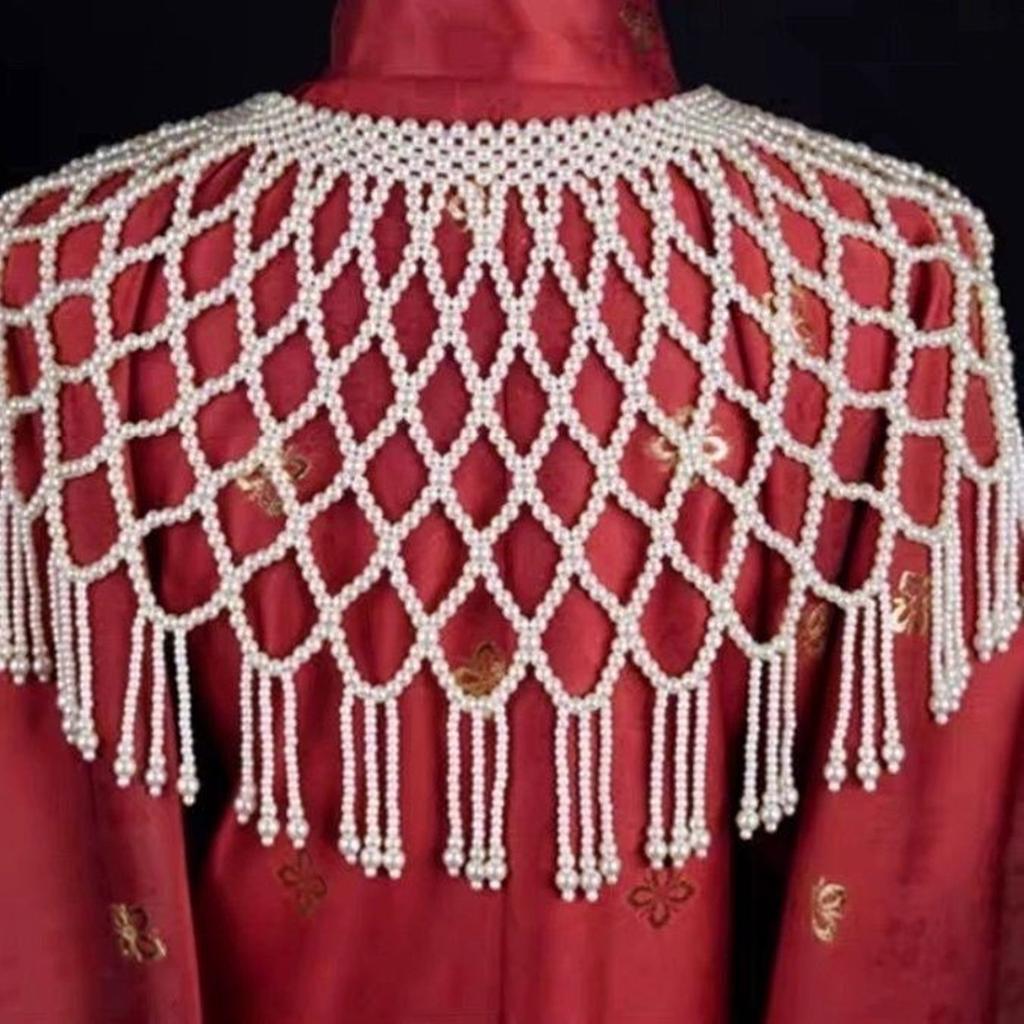 Fashionable Beaded Necklace Body Chain Sexy Shawl Necklaces Chains Display Your Style with this Unique Accessory