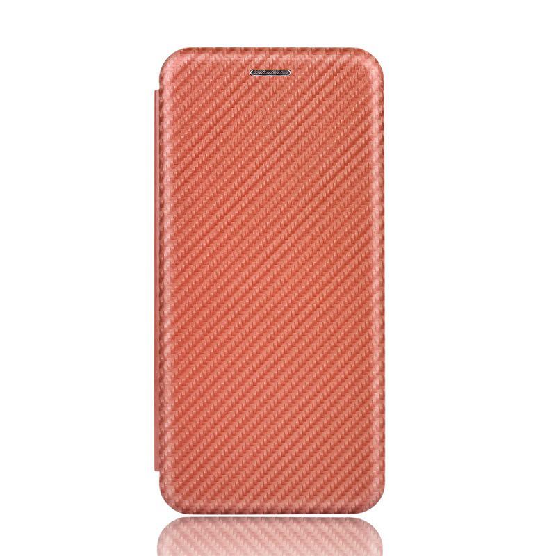 

Carbon Fiber Flip Leather Case for All BlackBerry Models – Business Neutral Protective Cover BlackBerry Key2 коричневый