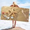 Coral Starfish Shell Pattern Outdoor Beach Towel Super Super Lightweight Quick Drying Sun Shawl Yoga Towel Running Beach Towel