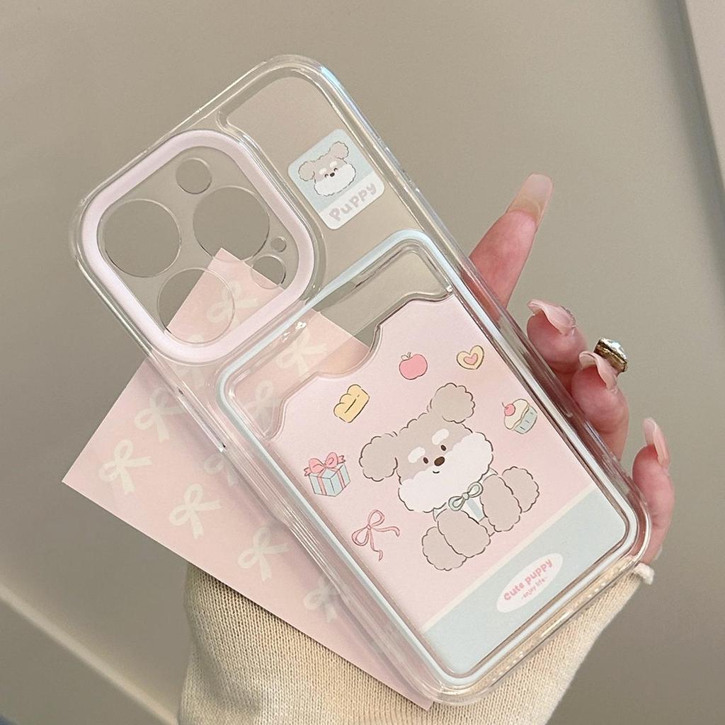 Apple Card Holder Phone Case MVUCA Pink Cute Dog